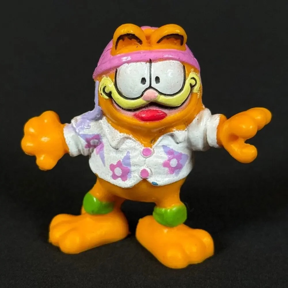 Vintage 1981 Garfield Figure Hawaiian Shirt United Feature Syndicated 1981